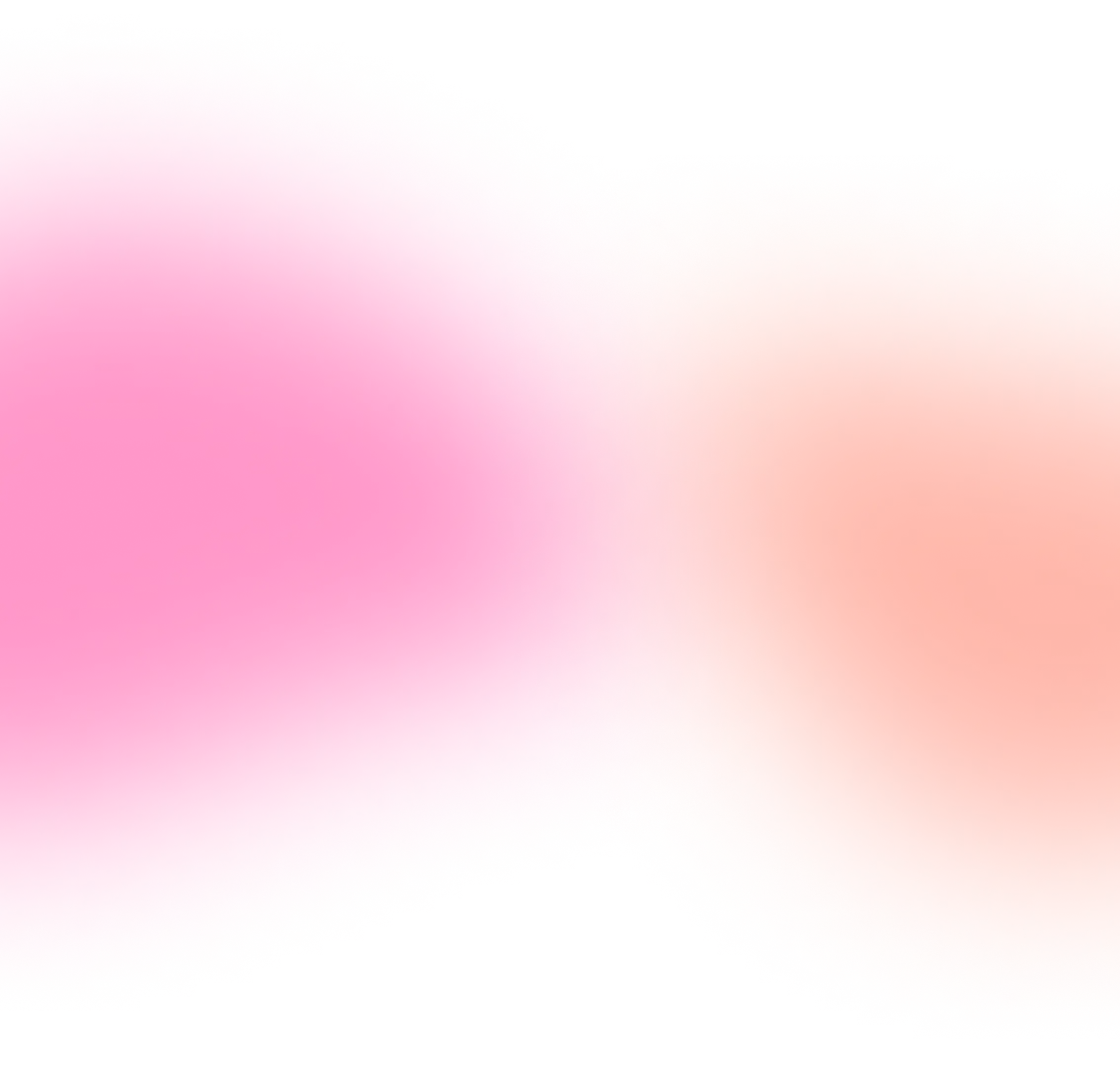 Abstract gradient background in vibrant pink and orange hues, symbolizing the dynamic nature of AI-generated content and online visibility.